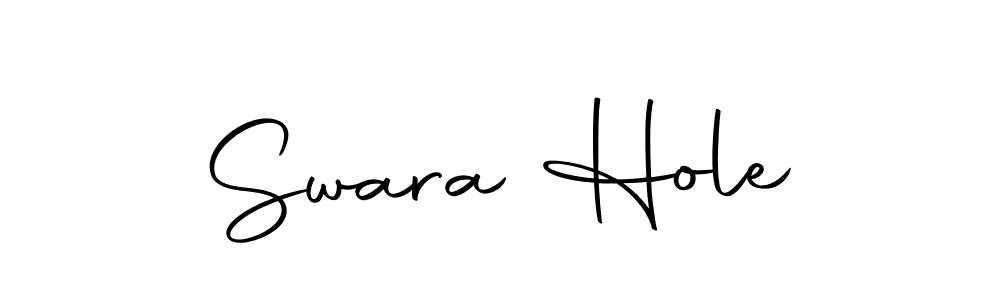 You should practise on your own different ways (Autography-DOLnW) to write your name (Swara Hole) in signature. don't let someone else do it for you. Swara Hole signature style 10 images and pictures png