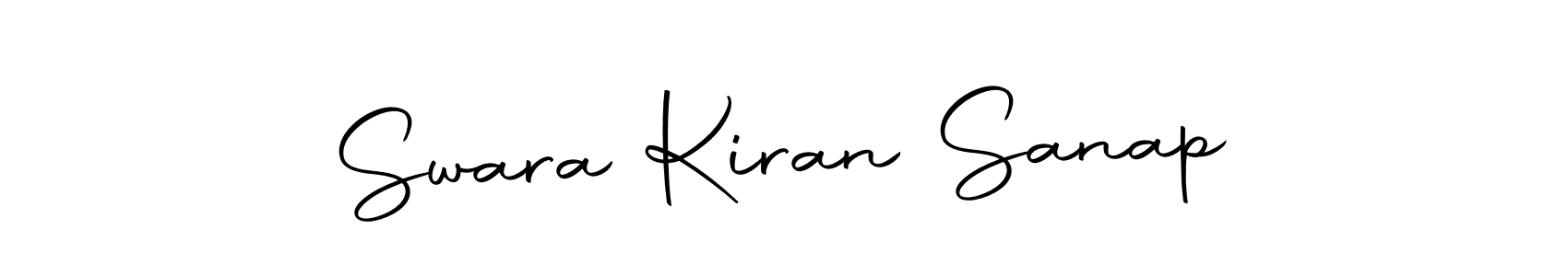 Create a beautiful signature design for name Swara Kiran Sanap. With this signature (Autography-DOLnW) fonts, you can make a handwritten signature for free. Swara Kiran Sanap signature style 10 images and pictures png