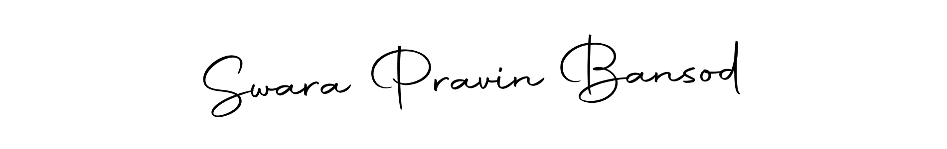Use a signature maker to create a handwritten signature online. With this signature software, you can design (Autography-DOLnW) your own signature for name Swara Pravin Bansod. Swara Pravin Bansod signature style 10 images and pictures png