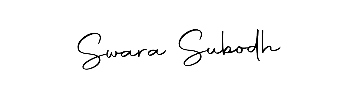 You should practise on your own different ways (Autography-DOLnW) to write your name (Swara Subodh) in signature. don't let someone else do it for you. Swara Subodh signature style 10 images and pictures png