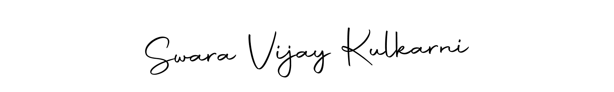Use a signature maker to create a handwritten signature online. With this signature software, you can design (Autography-DOLnW) your own signature for name Swara Vijay Kulkarni. Swara Vijay Kulkarni signature style 10 images and pictures png
