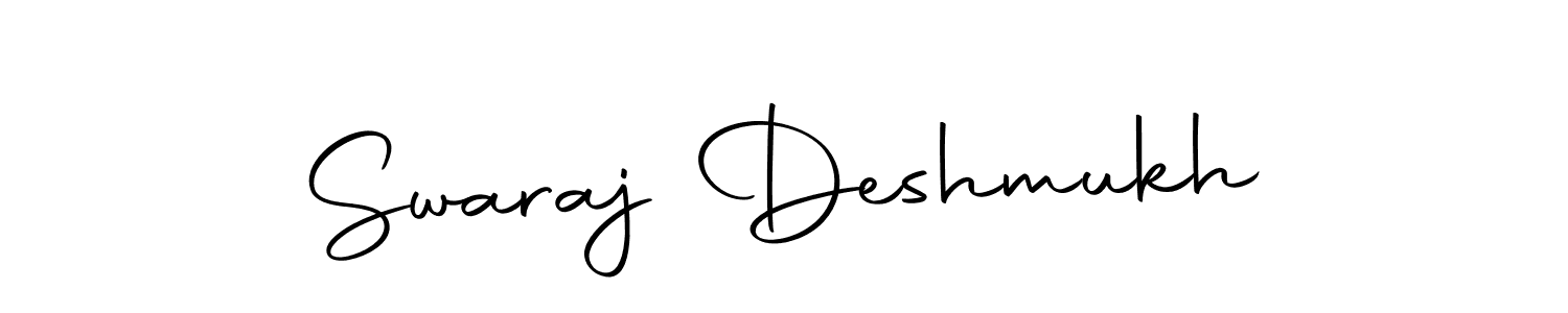 You can use this online signature creator to create a handwritten signature for the name Swaraj Deshmukh. This is the best online autograph maker. Swaraj Deshmukh signature style 10 images and pictures png