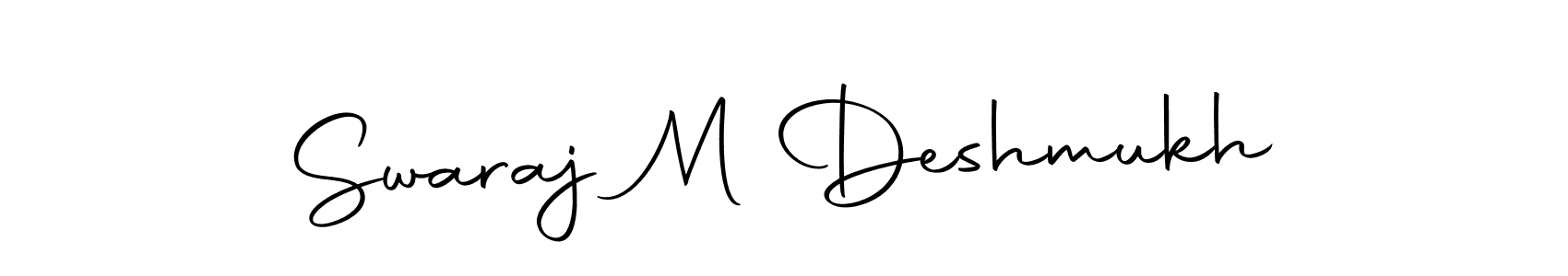 Similarly Autography-DOLnW is the best handwritten signature design. Signature creator online .You can use it as an online autograph creator for name Swaraj M Deshmukh. Swaraj M Deshmukh signature style 10 images and pictures png