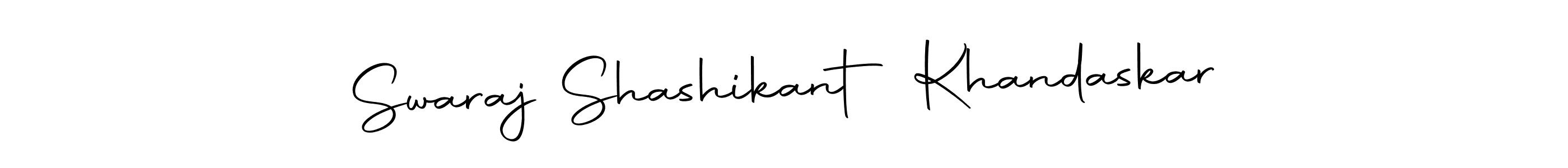 Create a beautiful signature design for name Swaraj Shashikant Khandaskar. With this signature (Autography-DOLnW) fonts, you can make a handwritten signature for free. Swaraj Shashikant Khandaskar signature style 10 images and pictures png