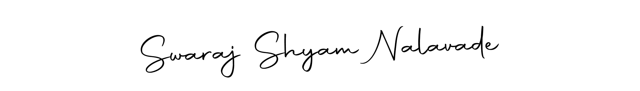 if you are searching for the best signature style for your name Swaraj Shyam Nalavade. so please give up your signature search. here we have designed multiple signature styles  using Autography-DOLnW. Swaraj Shyam Nalavade signature style 10 images and pictures png