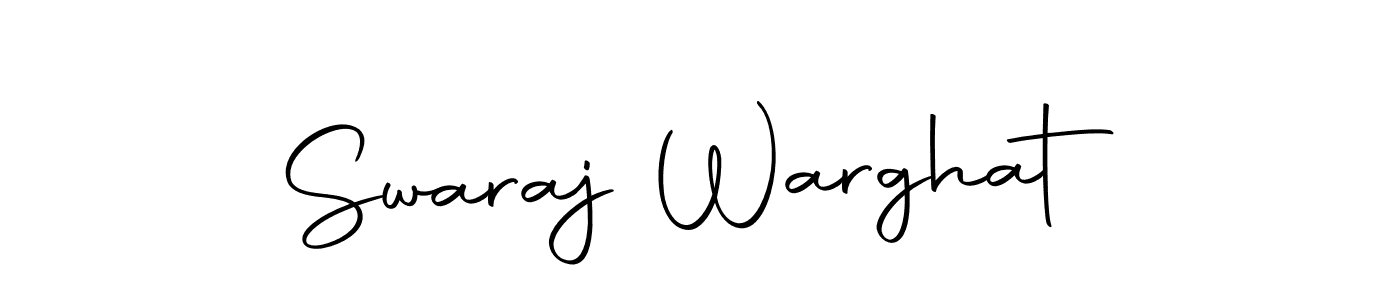 How to make Swaraj Warghat name signature. Use Autography-DOLnW style for creating short signs online. This is the latest handwritten sign. Swaraj Warghat signature style 10 images and pictures png