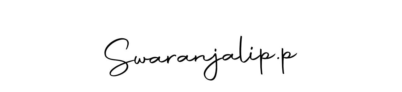 The best way (Autography-DOLnW) to make a short signature is to pick only two or three words in your name. The name Swaranjalip.p include a total of six letters. For converting this name. Swaranjalip.p signature style 10 images and pictures png