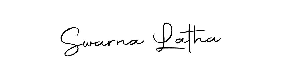 Make a beautiful signature design for name Swarna Latha. With this signature (Autography-DOLnW) style, you can create a handwritten signature for free. Swarna Latha signature style 10 images and pictures png