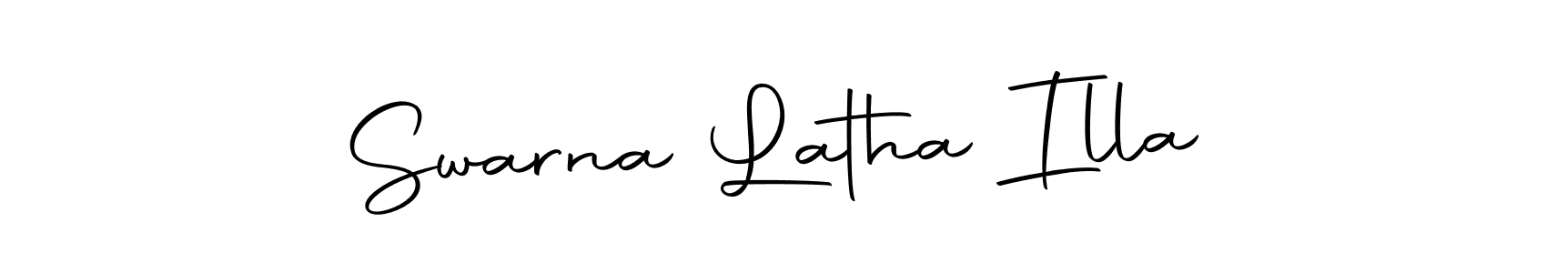 You should practise on your own different ways (Autography-DOLnW) to write your name (Swarna Latha Illa) in signature. don't let someone else do it for you. Swarna Latha Illa signature style 10 images and pictures png