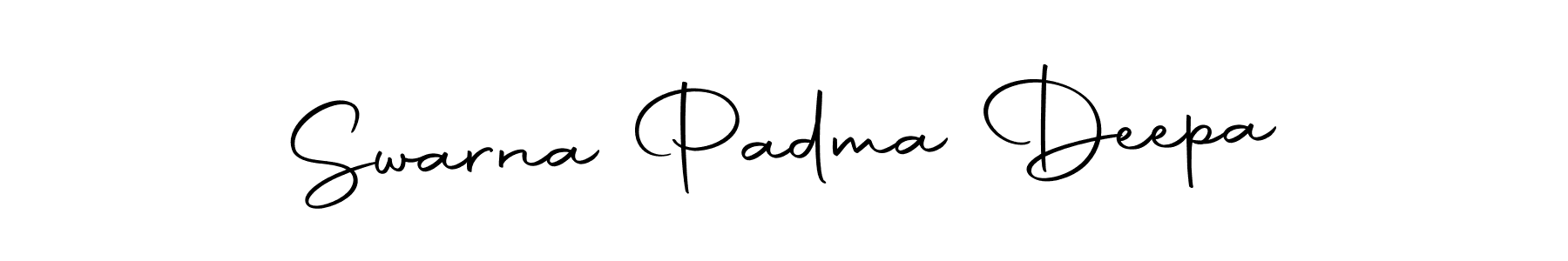 The best way (Autography-DOLnW) to make a short signature is to pick only two or three words in your name. The name Swarna Padma Deepa include a total of six letters. For converting this name. Swarna Padma Deepa signature style 10 images and pictures png