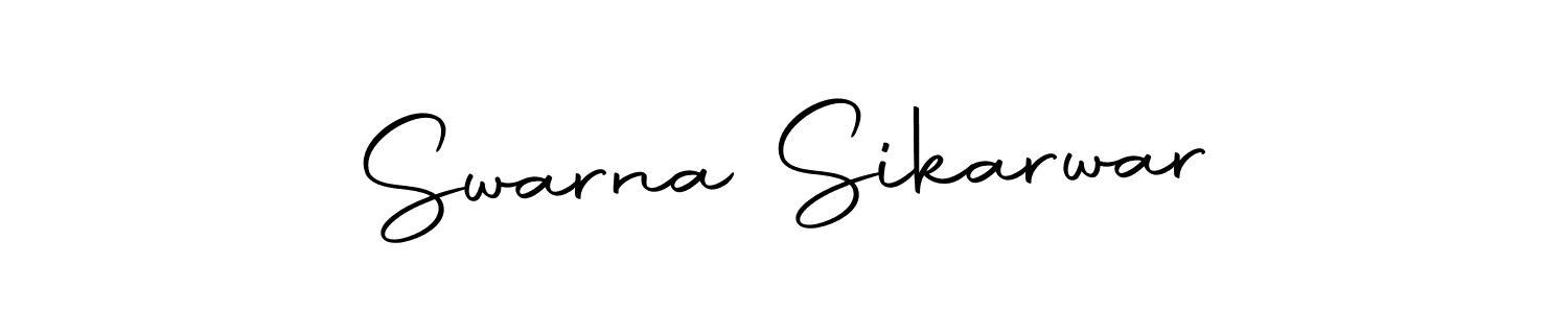 You should practise on your own different ways (Autography-DOLnW) to write your name (Swarna Sikarwar) in signature. don't let someone else do it for you. Swarna Sikarwar signature style 10 images and pictures png
