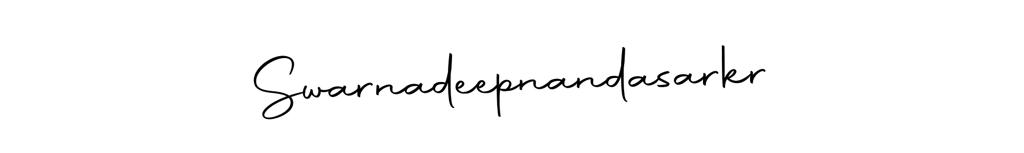 How to make Swarnadeepnandasarkr name signature. Use Autography-DOLnW style for creating short signs online. This is the latest handwritten sign. Swarnadeepnandasarkr signature style 10 images and pictures png