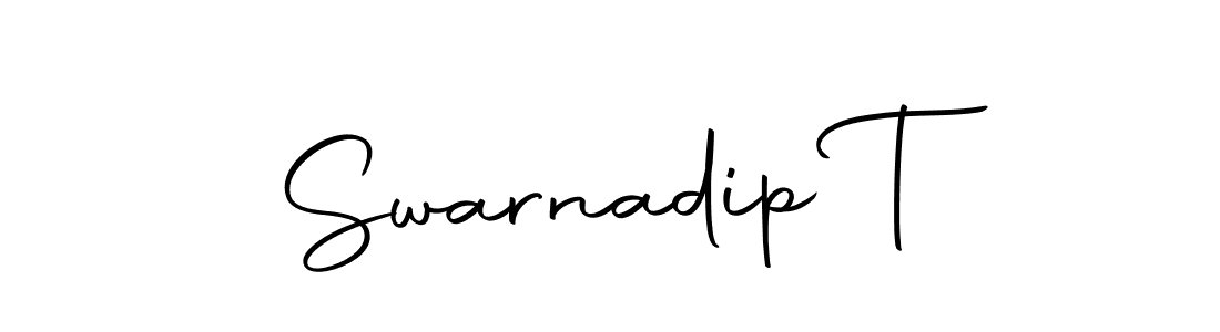 The best way (Autography-DOLnW) to make a short signature is to pick only two or three words in your name. The name Swarnadip T include a total of six letters. For converting this name. Swarnadip T signature style 10 images and pictures png