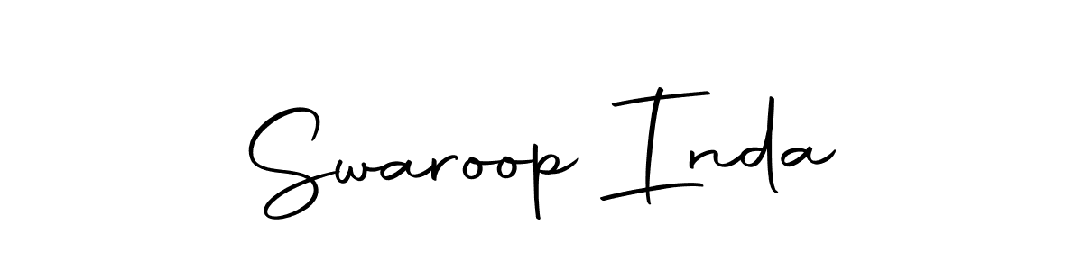 Use a signature maker to create a handwritten signature online. With this signature software, you can design (Autography-DOLnW) your own signature for name Swaroop Inda. Swaroop Inda signature style 10 images and pictures png