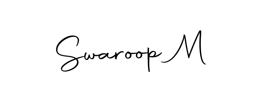 The best way (Autography-DOLnW) to make a short signature is to pick only two or three words in your name. The name Swaroop M include a total of six letters. For converting this name. Swaroop M signature style 10 images and pictures png