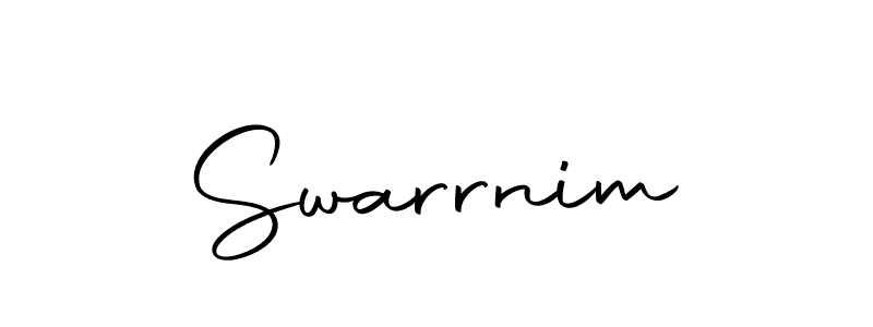 Similarly Autography-DOLnW is the best handwritten signature design. Signature creator online .You can use it as an online autograph creator for name Swarrnim. Swarrnim signature style 10 images and pictures png
