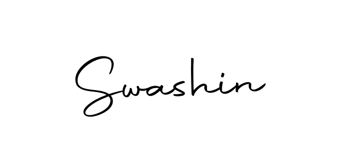 Design your own signature with our free online signature maker. With this signature software, you can create a handwritten (Autography-DOLnW) signature for name Swashin. Swashin signature style 10 images and pictures png
