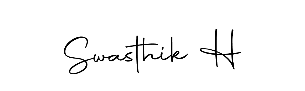 You should practise on your own different ways (Autography-DOLnW) to write your name (Swasthik H) in signature. don't let someone else do it for you. Swasthik H signature style 10 images and pictures png