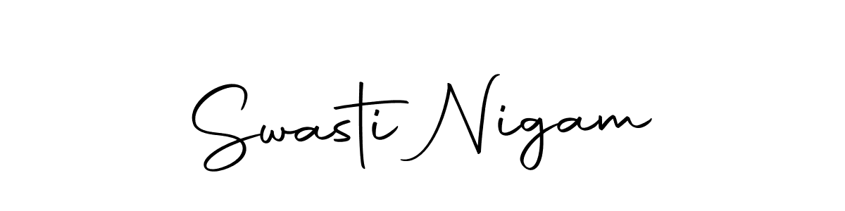 Make a beautiful signature design for name Swasti Nigam. With this signature (Autography-DOLnW) style, you can create a handwritten signature for free. Swasti Nigam signature style 10 images and pictures png