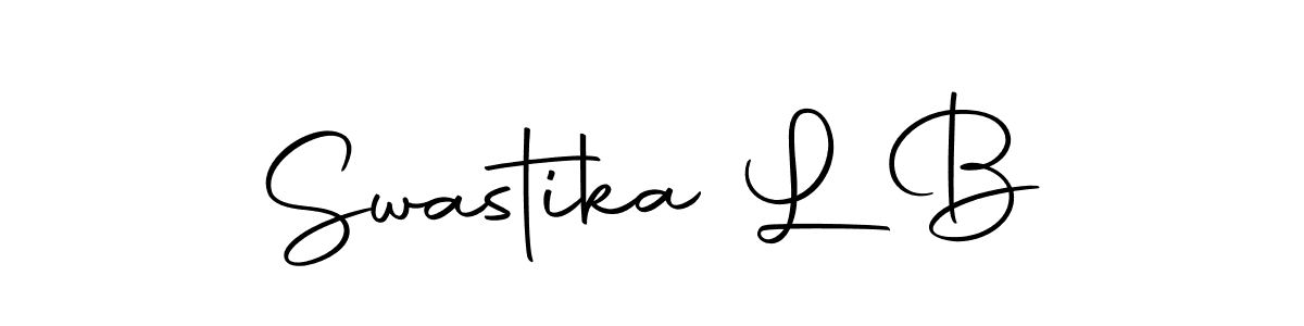 Make a beautiful signature design for name Swastika L B. With this signature (Autography-DOLnW) style, you can create a handwritten signature for free. Swastika L B signature style 10 images and pictures png