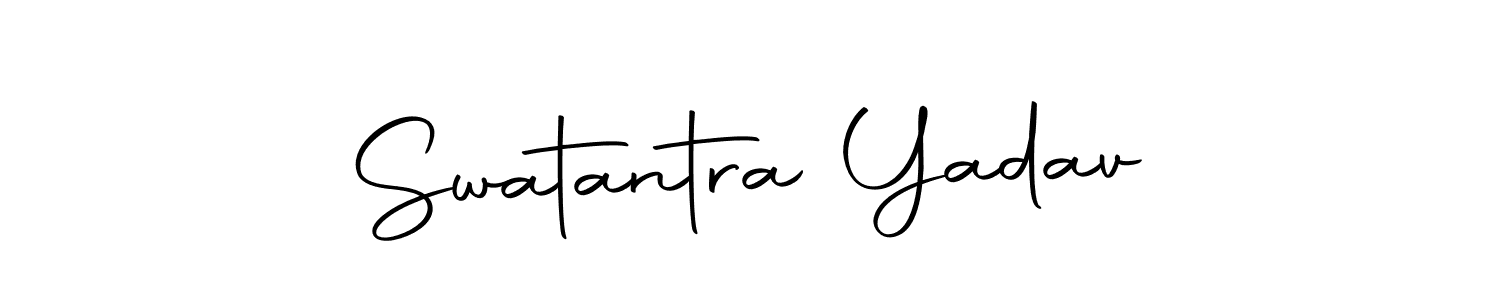 The best way (Autography-DOLnW) to make a short signature is to pick only two or three words in your name. The name Swatantra Yadav include a total of six letters. For converting this name. Swatantra Yadav signature style 10 images and pictures png