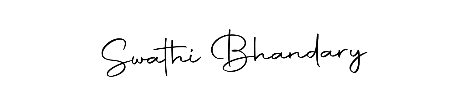 Swathi Bhandary stylish signature style. Best Handwritten Sign (Autography-DOLnW) for my name. Handwritten Signature Collection Ideas for my name Swathi Bhandary. Swathi Bhandary signature style 10 images and pictures png