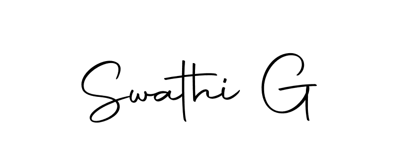 Design your own signature with our free online signature maker. With this signature software, you can create a handwritten (Autography-DOLnW) signature for name Swathi G. Swathi G signature style 10 images and pictures png