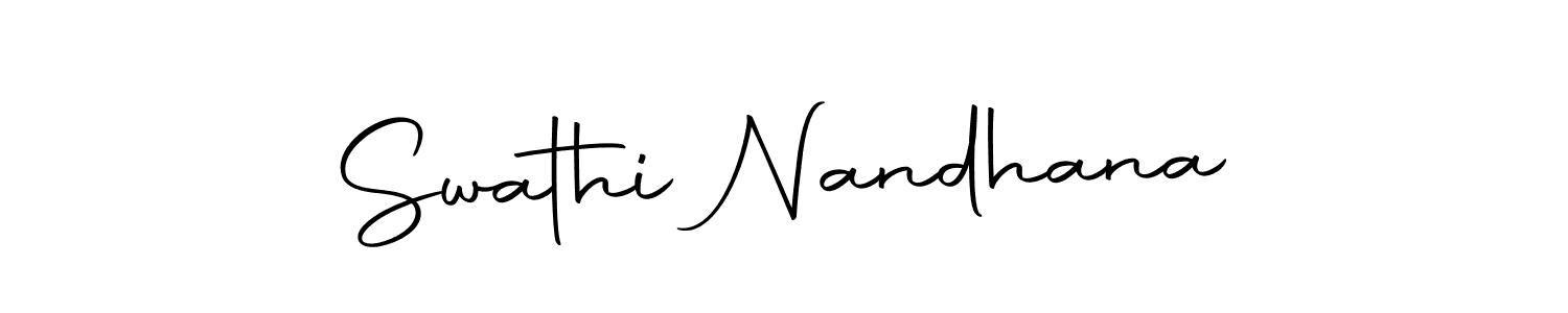 if you are searching for the best signature style for your name Swathi Nandhana. so please give up your signature search. here we have designed multiple signature styles  using Autography-DOLnW. Swathi Nandhana signature style 10 images and pictures png