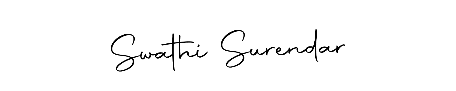 Make a beautiful signature design for name Swathi Surendar. With this signature (Autography-DOLnW) style, you can create a handwritten signature for free. Swathi Surendar signature style 10 images and pictures png