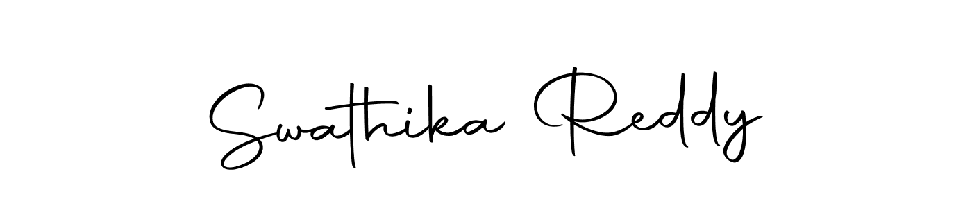 How to make Swathika Reddy name signature. Use Autography-DOLnW style for creating short signs online. This is the latest handwritten sign. Swathika Reddy signature style 10 images and pictures png