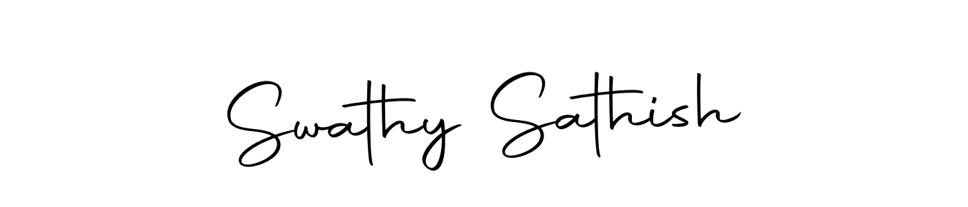 The best way (Autography-DOLnW) to make a short signature is to pick only two or three words in your name. The name Swathy Sathish include a total of six letters. For converting this name. Swathy Sathish signature style 10 images and pictures png