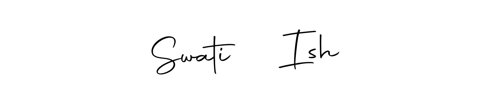 Use a signature maker to create a handwritten signature online. With this signature software, you can design (Autography-DOLnW) your own signature for name Swati ❤️ Ish. Swati ❤️ Ish signature style 10 images and pictures png