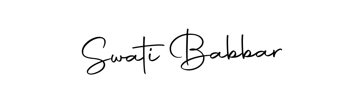 Make a short Swati Babbar signature style. Manage your documents anywhere anytime using Autography-DOLnW. Create and add eSignatures, submit forms, share and send files easily. Swati Babbar signature style 10 images and pictures png