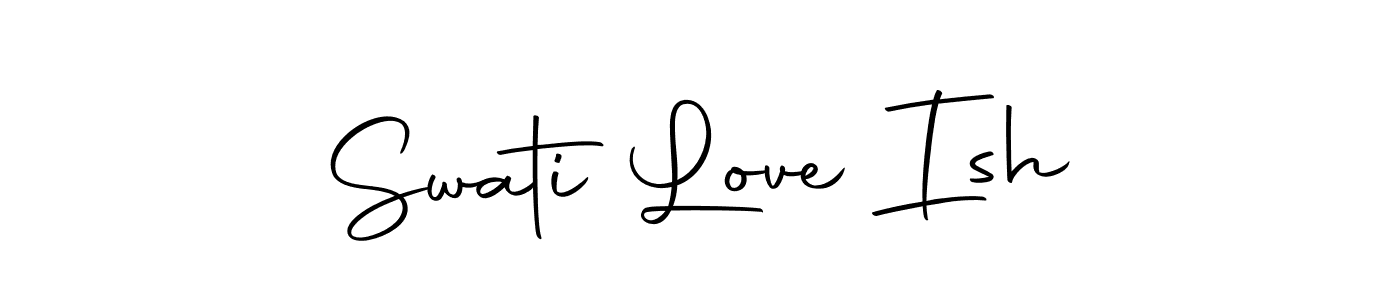 You should practise on your own different ways (Autography-DOLnW) to write your name (Swati Love Ish) in signature. don't let someone else do it for you. Swati Love Ish signature style 10 images and pictures png