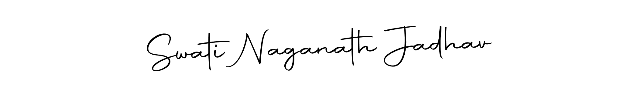 The best way (Autography-DOLnW) to make a short signature is to pick only two or three words in your name. The name Swati Naganath Jadhav include a total of six letters. For converting this name. Swati Naganath Jadhav signature style 10 images and pictures png