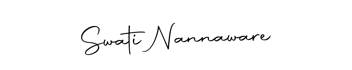 Autography-DOLnW is a professional signature style that is perfect for those who want to add a touch of class to their signature. It is also a great choice for those who want to make their signature more unique. Get Swati Nannaware name to fancy signature for free. Swati Nannaware signature style 10 images and pictures png