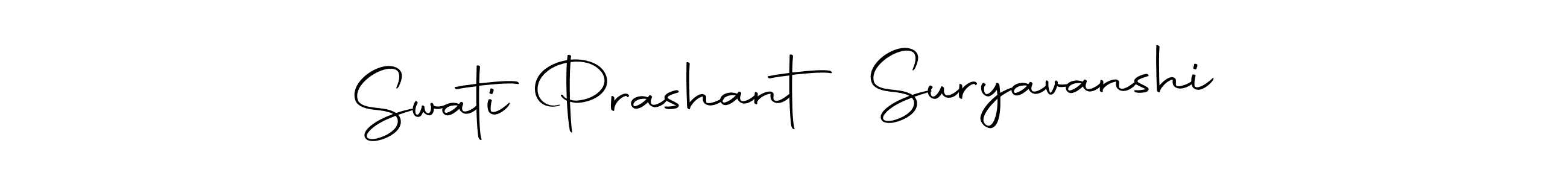 Create a beautiful signature design for name Swati Prashant Suryavanshi. With this signature (Autography-DOLnW) fonts, you can make a handwritten signature for free. Swati Prashant Suryavanshi signature style 10 images and pictures png