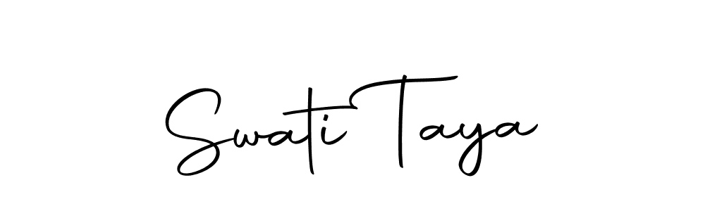 Swati Taya stylish signature style. Best Handwritten Sign (Autography-DOLnW) for my name. Handwritten Signature Collection Ideas for my name Swati Taya. Swati Taya signature style 10 images and pictures png