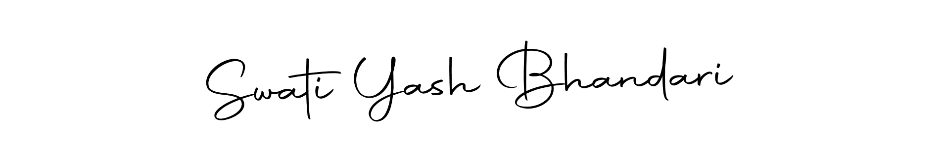 You should practise on your own different ways (Autography-DOLnW) to write your name (Swati Yash Bhandari) in signature. don't let someone else do it for you. Swati Yash Bhandari signature style 10 images and pictures png