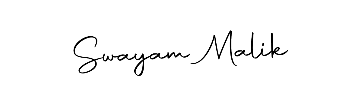 Create a beautiful signature design for name Swayam Malik. With this signature (Autography-DOLnW) fonts, you can make a handwritten signature for free. Swayam Malik signature style 10 images and pictures png