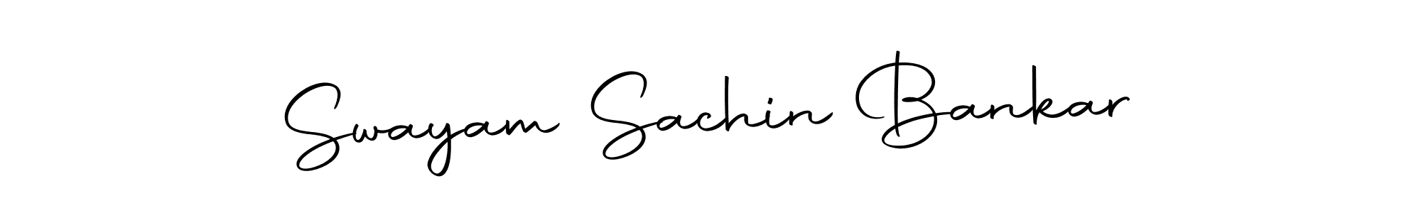 The best way (Autography-DOLnW) to make a short signature is to pick only two or three words in your name. The name Swayam Sachin Bankar include a total of six letters. For converting this name. Swayam Sachin Bankar signature style 10 images and pictures png