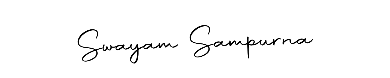 Use a signature maker to create a handwritten signature online. With this signature software, you can design (Autography-DOLnW) your own signature for name Swayam Sampurna. Swayam Sampurna signature style 10 images and pictures png