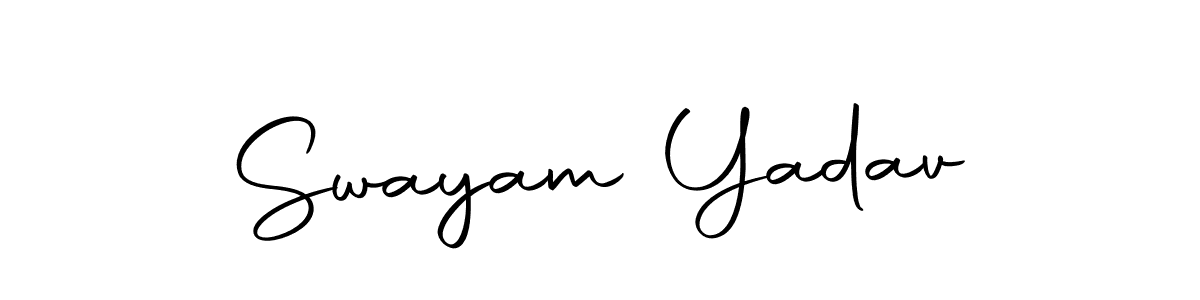 Swayam Yadav stylish signature style. Best Handwritten Sign (Autography-DOLnW) for my name. Handwritten Signature Collection Ideas for my name Swayam Yadav. Swayam Yadav signature style 10 images and pictures png