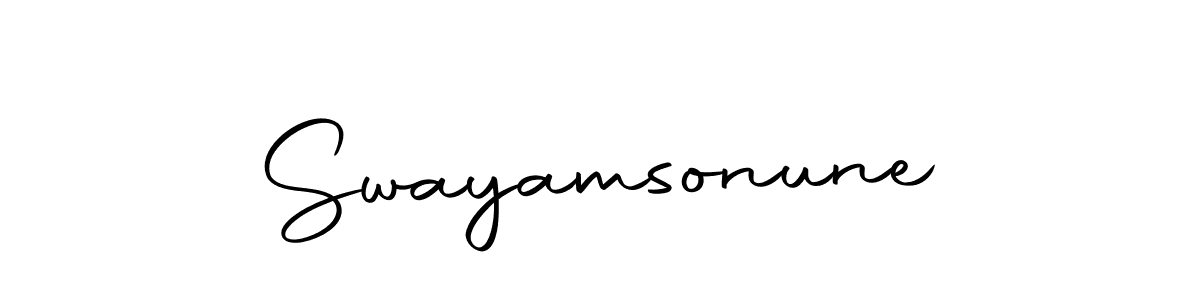Here are the top 10 professional signature styles for the name Swayamsonune. These are the best autograph styles you can use for your name. Swayamsonune signature style 10 images and pictures png