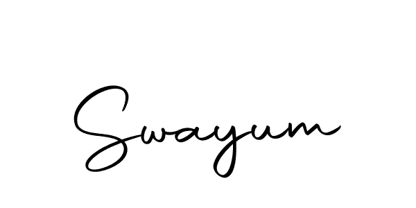 You should practise on your own different ways (Autography-DOLnW) to write your name (Swayum) in signature. don't let someone else do it for you. Swayum signature style 10 images and pictures png