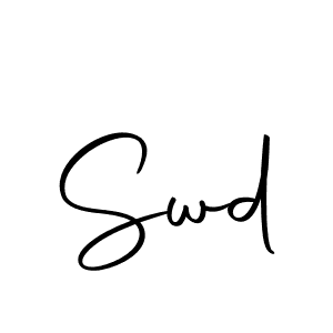 Create a beautiful signature design for name Swd. With this signature (Autography-DOLnW) fonts, you can make a handwritten signature for free. Swd signature style 10 images and pictures png