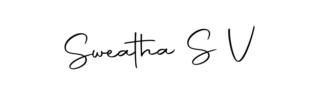 You should practise on your own different ways (Autography-DOLnW) to write your name (Sweatha S V) in signature. don't let someone else do it for you. Sweatha S V signature style 10 images and pictures png