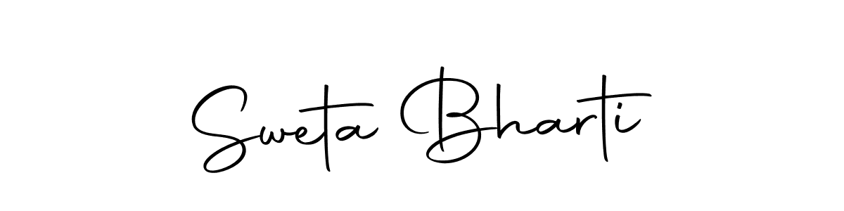 Create a beautiful signature design for name Sweta Bharti. With this signature (Autography-DOLnW) fonts, you can make a handwritten signature for free. Sweta Bharti signature style 10 images and pictures png