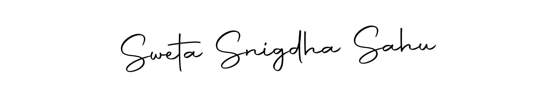 Create a beautiful signature design for name Sweta Snigdha Sahu. With this signature (Autography-DOLnW) fonts, you can make a handwritten signature for free. Sweta Snigdha Sahu signature style 10 images and pictures png