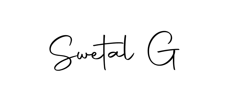 Make a beautiful signature design for name Swetal G. With this signature (Autography-DOLnW) style, you can create a handwritten signature for free. Swetal G signature style 10 images and pictures png